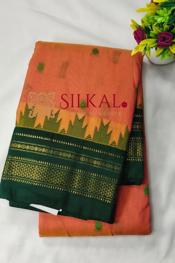 Ilkal_Buta_Cotton_Silk_Temple_Saree_SKL03906