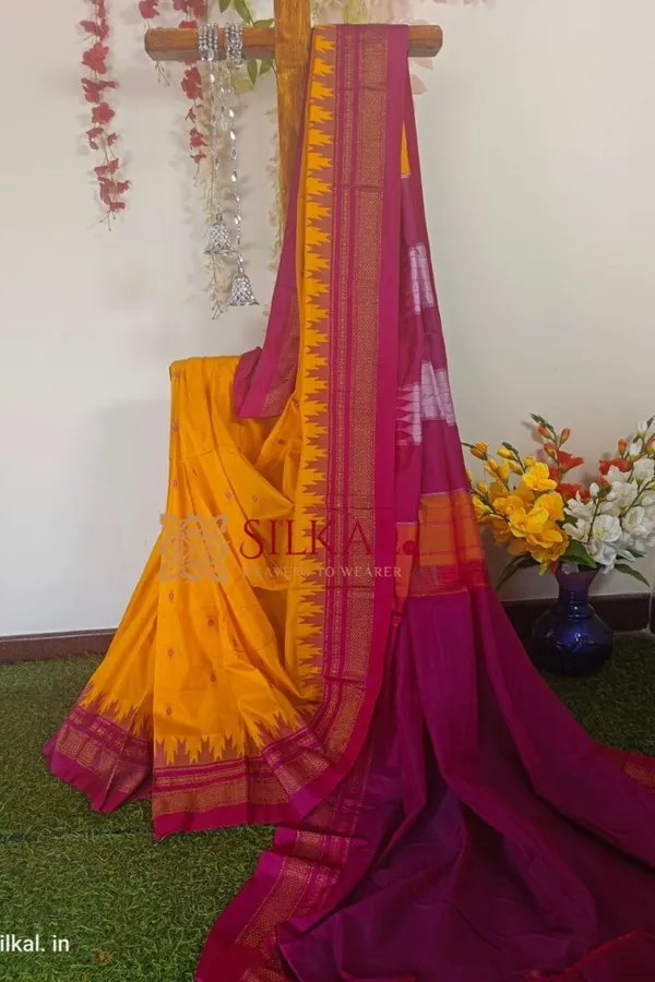 Ilkal_Buta_Cotton_Silk_Temple_Saree_Saree_Code-_SKL1203