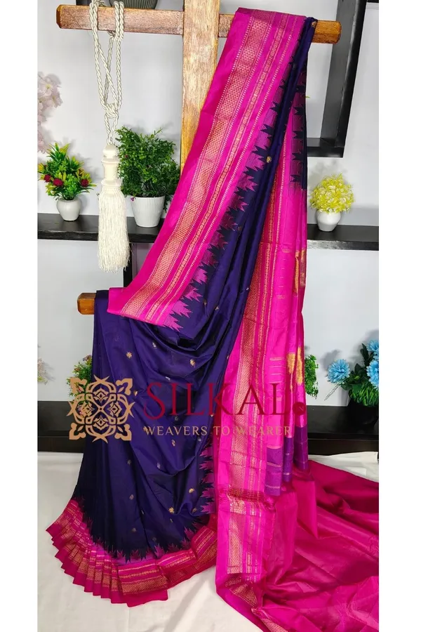 Ilkal_Butta_Cotton_Silk_Temple_Broder_Saree_SKL04162
