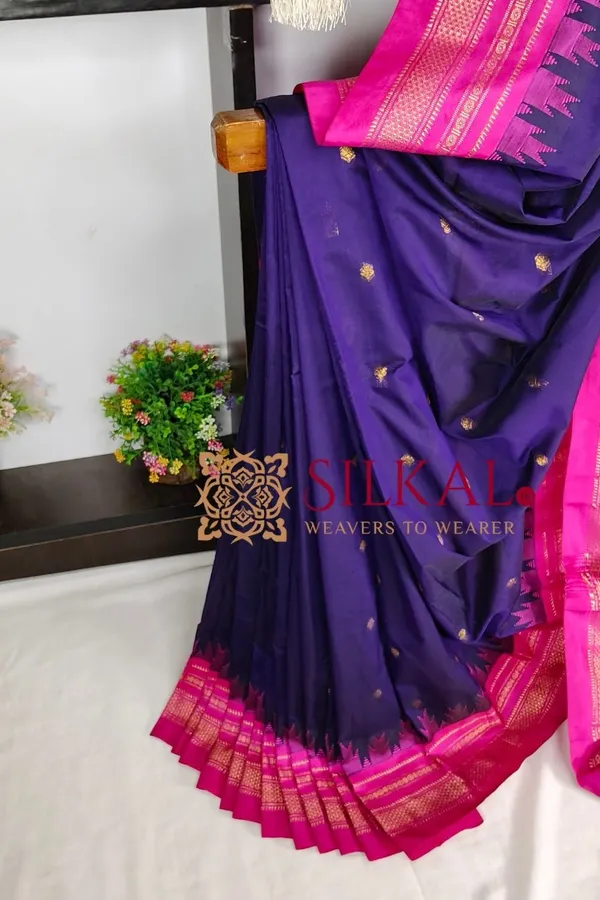 Ilkal_Butta_Cotton_Silk_Temple_Broder_Saree_SKL04162