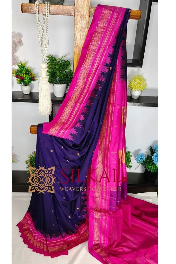 Ilkal_Butta_Cotton_Silk_Temple_Broder_Saree_SKL04162