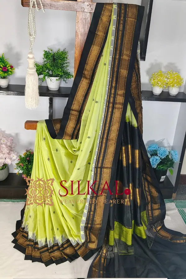 Ilkal_Butta_Cotton_Silk_Temple_Broder_Saree_SKL04163