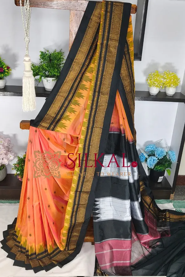 Ilkal_Butta_Cotton_Silk_Temple_Broder_Saree_SKL04165