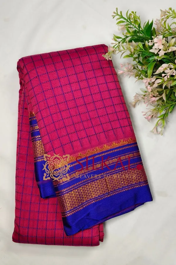 Ilkal_Chadaruga_Cotton_Silk_Saree_SKL03877