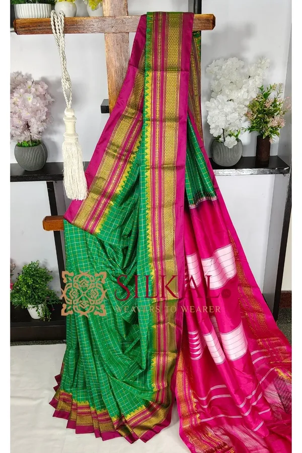 Ilkal_Chadaruga_Cotton_Silk_Saree_SKL03878