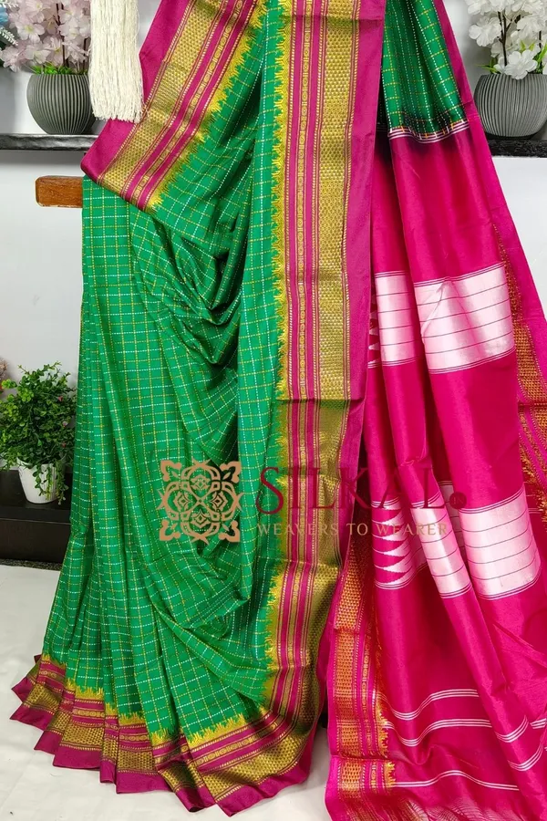 Ilkal_Chadaruga_Cotton_Silk_Saree_SKL03878