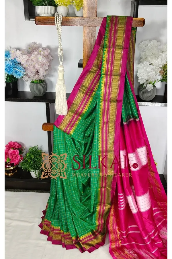 Ilkal_Chadaruga_Cotton_Silk_Saree_SKL03878