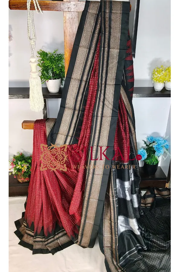 Ilkal_Chadarunga_Cotton_Silk_Saree_Code-_SKL03847