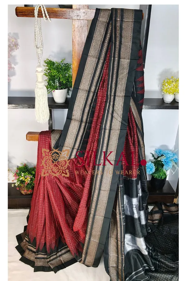 Ilkal_Chadarunga_Cotton_Silk_Saree_Code-_SKL03847