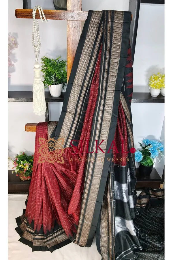 Ilkal_Chadarunga_Cotton_Silk_Saree_Code-_SKL03847