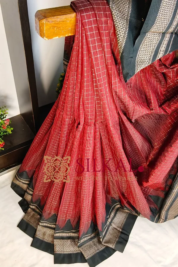 Ilkal_Chadarunga_Cotton_Silk_Saree_Code-_SKL03847