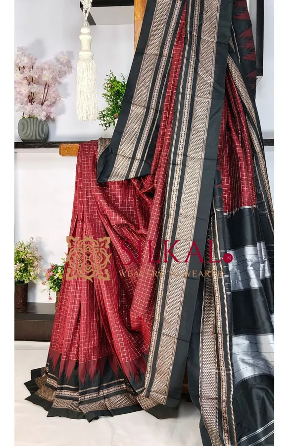 Ilkal_Chadarunga_Cotton_Silk_Saree_Code-_SKL03847