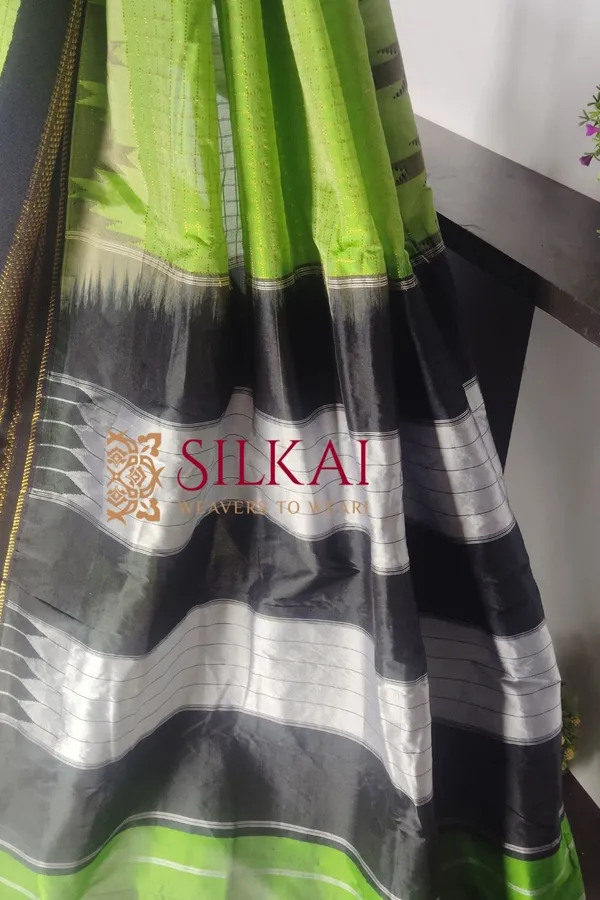 Ilkal_Chadarunga_Cotton_Silk_Temple_Saree_Code-_SKL1885