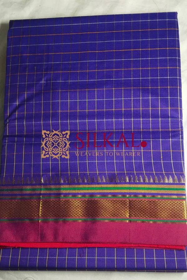 Ilkal_Checked_The_Mercerized_Silk_Saree_Code-_SKL1799