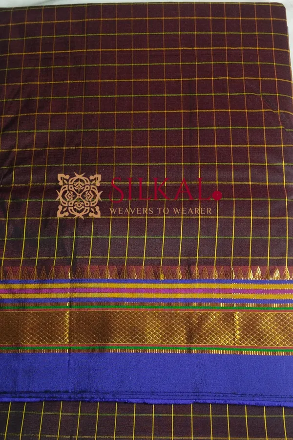 Ilkal_Checked_The_Mercerized_Silk_Saree_Code-_SKL1797