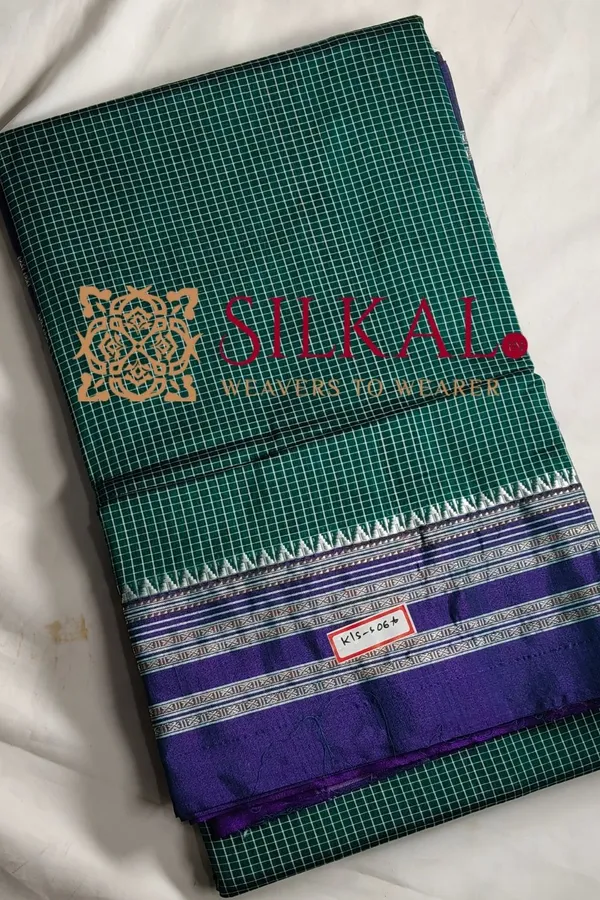 Ilkal_Cotton_Gaadi_Dadi_Checks_Saree_SKL2062
