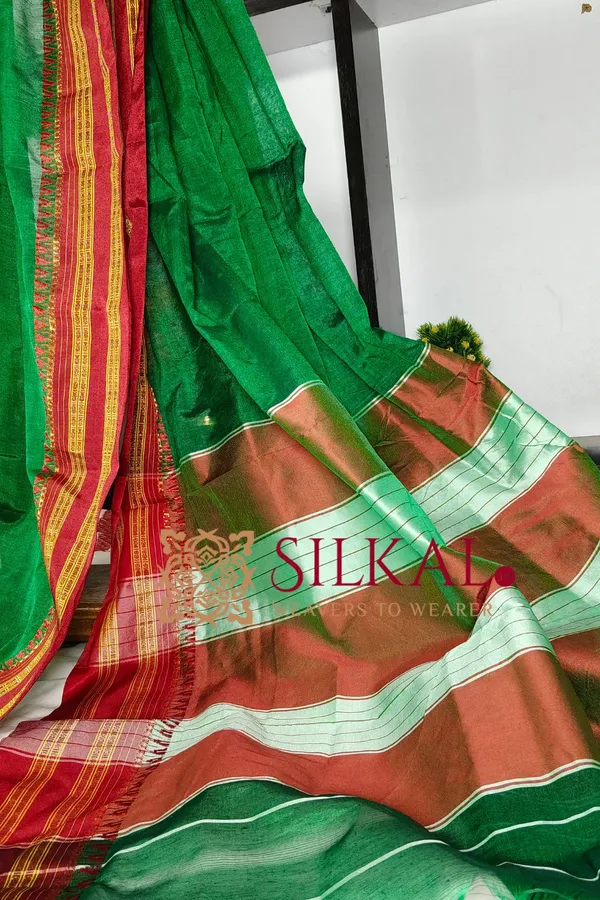 Ilkal_Cotton_Gaadi_Dadi_Plain_Saree_SKL2057