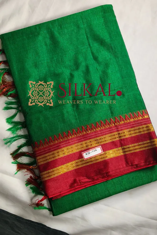 Ilkal_Cotton_Gaadi_Dadi_Plain_Saree_SKL2057