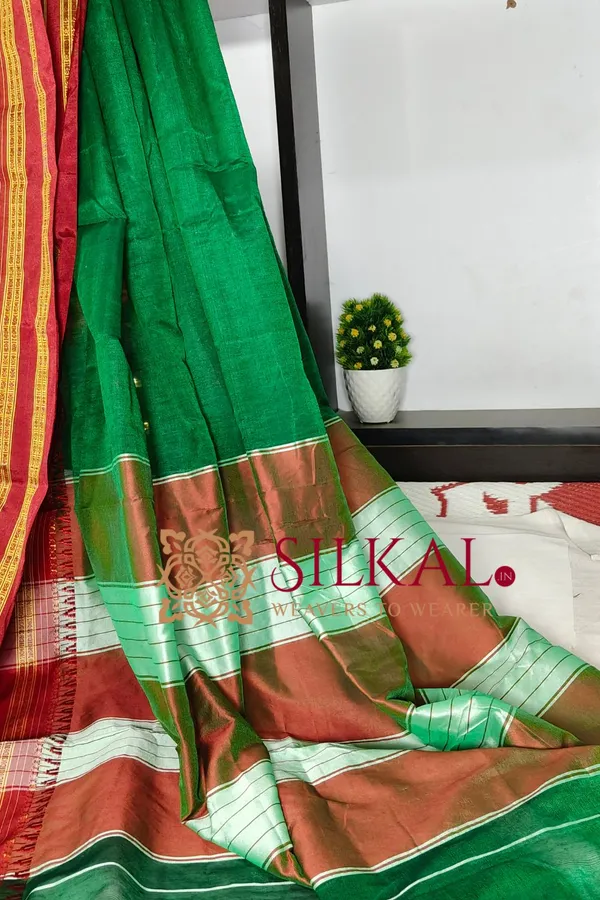 Ilkal_Cotton_Gaadi_Dadi_Plain_Saree_SKL2057