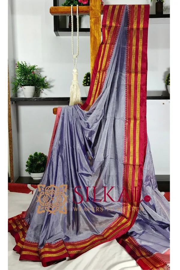 Ilkal_Cotton_Gaadi_Dadi_Plain_Saree_SKL2059