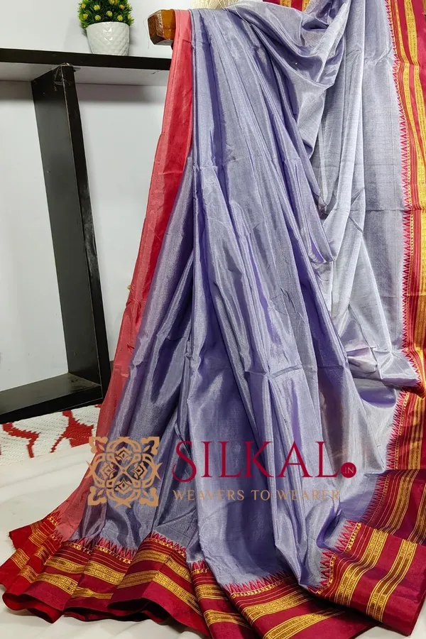Ilkal_Cotton_Gaadi_Dadi_Plain_Saree_SKL2059