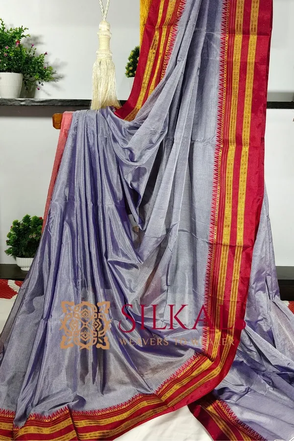 Ilkal_Cotton_Gaadi_Dadi_Plain_Saree_SKL2059