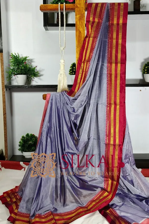 Ilkal_Cotton_Gaadi_Dadi_Plain_Saree_SKL2059