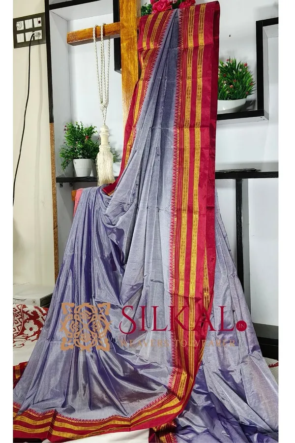 Ilkal_Cotton_Gaadi_Dadi_Plain_Saree_SKL2059