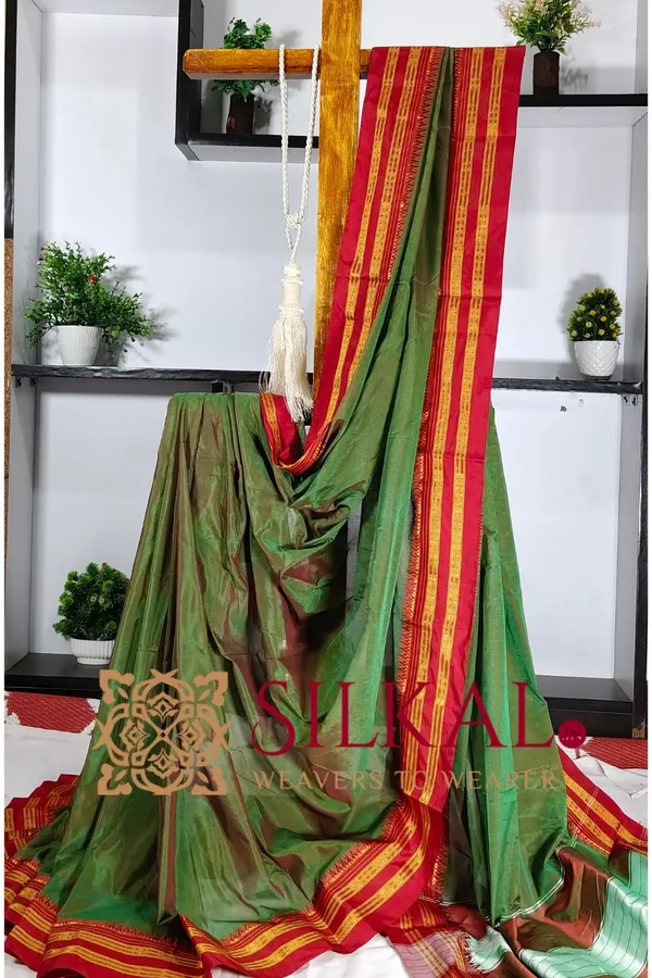 Ilkal_Cotton_Gaadi_Dadi_Plain_Saree_SKL2060
