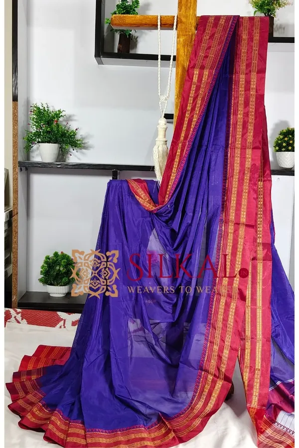 Ilkal_Cotton_Gaadi_Dadi_Plain_Saree__SKL2058