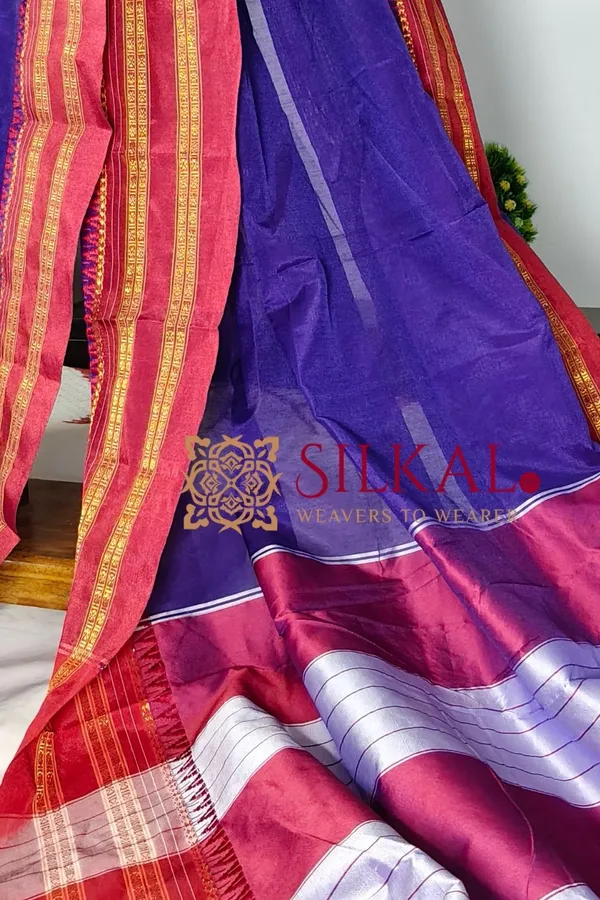 Ilkal_Cotton_Gaadi_Dadi_Plain_Saree__SKL2058