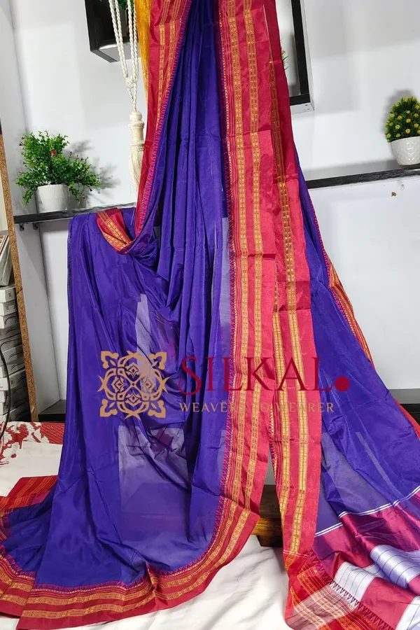 Ilkal_Cotton_Gaadi_Dadi_Plain_Saree__SKL2058