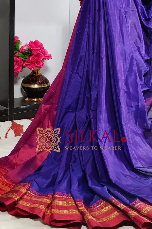 Ilkal_Cotton_Gaadi_Dadi_Plain_Saree__SKL2058