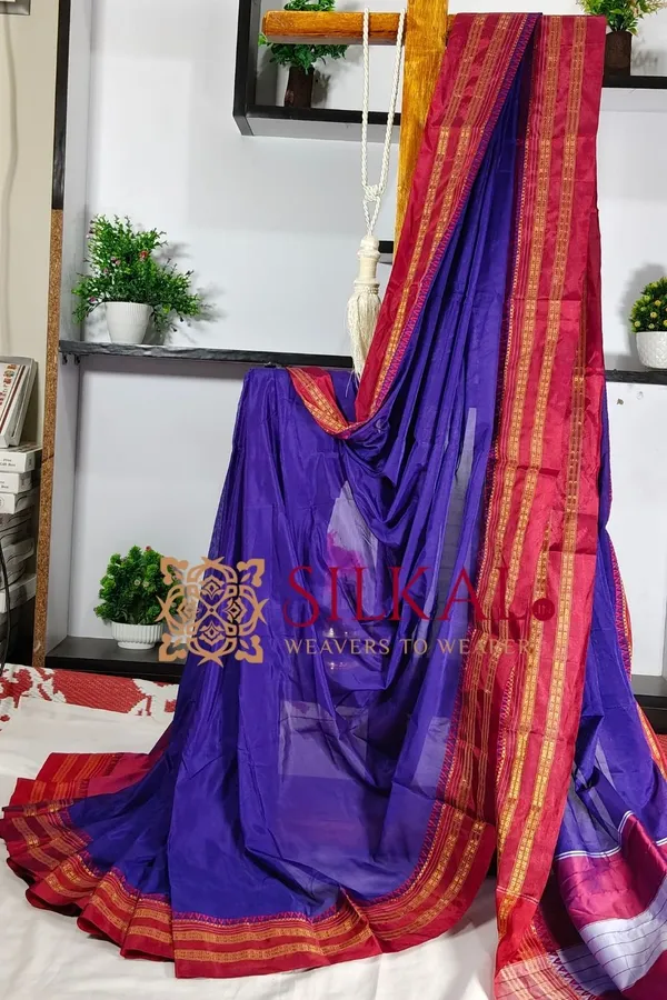 Ilkal_Cotton_Gaadi_Dadi_Plain_Saree__SKL2058