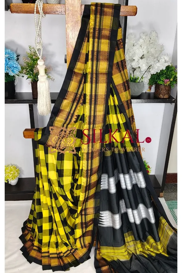 Ilkal_Cotton_Silk_Big_Checks_Saree_SKL04060