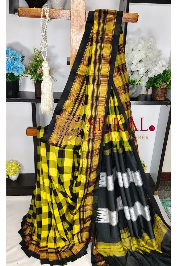 Ilkal_Cotton_Silk_Big_Checks_Saree_SKL04060