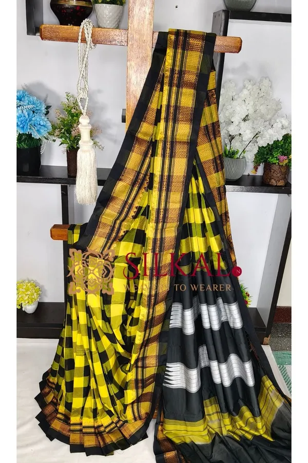 Ilkal_Cotton_Silk_Big_Checks_Saree_SKL04060