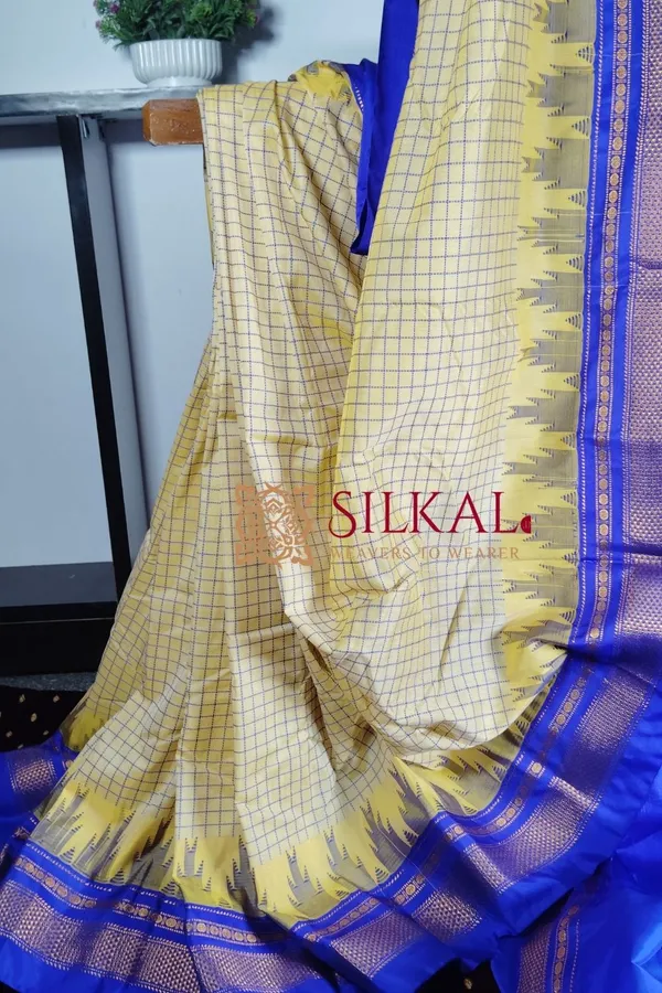 Ilkal_Cotton_Silk_Chadaranga_Temple_Saree_Saree_Code-_SKL1313
