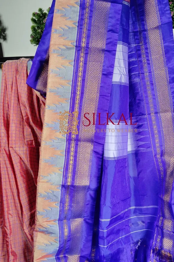 Ilkal_Cotton_Silk_Chadaranga_Temple_Saree_Saree_Code-_SKL1314