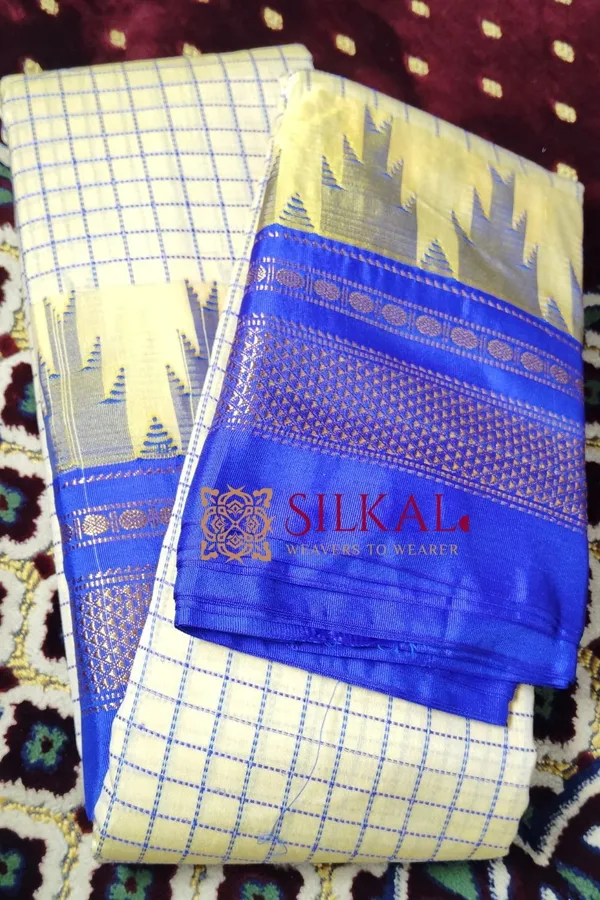 Ilkal_Cotton_Silk_Chadaranga_Temple_Saree_Saree_Code-_SKL1313