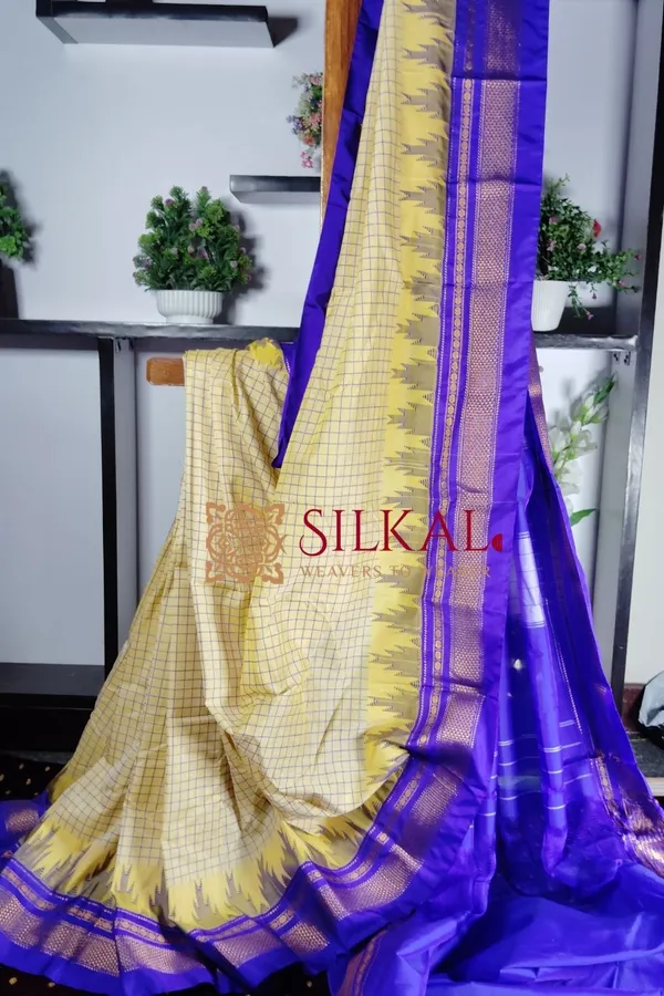 Ilkal_Cotton_Silk_Chadaranga_Temple_Saree_Saree_Code-_SKL1313