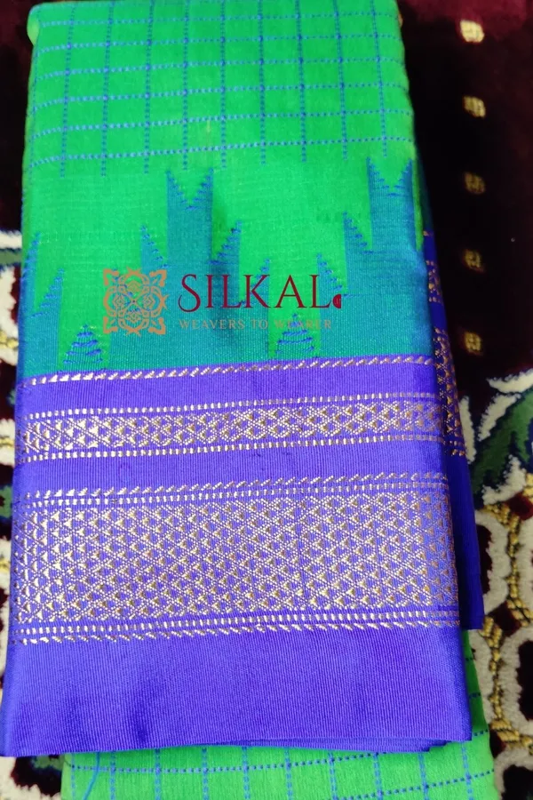 Ilkal_Cotton_Silk_Chadaranga_Temple_Saree_Code-_SKL1781
