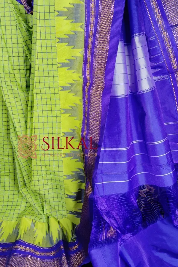 Ilkal_Cotton_Silk_Chadaranga_Temple_Saree_Saree_Code-_SKL1784
