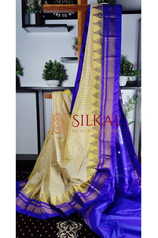 Ilkal_Cotton_Silk_Chadaranga_Temple_Saree_Saree_Code-_SKL1313