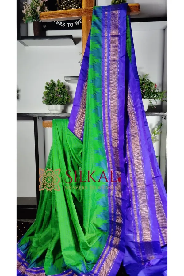 Ilkal_Cotton_Silk_Chadaranga_Temple_Saree_Code-_SKL1781