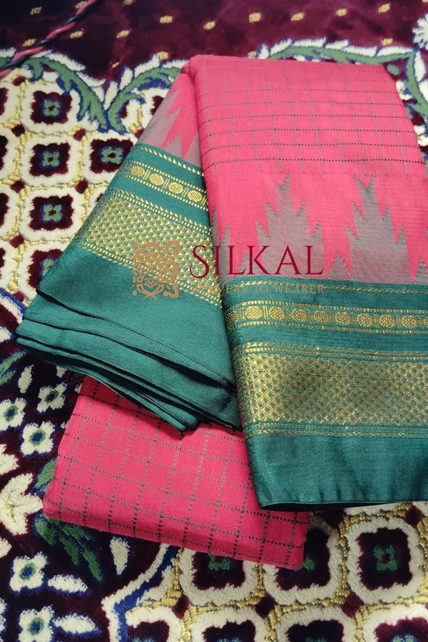 Ilkal_Cotton_Silk_Chadaranga_Temple_Saree_Code-_SKL1783
