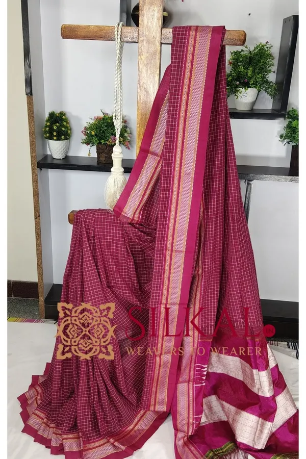 Ilkal_Cotton_Silk_Chikki_Paras_Handloom_Saree_Saree_Code-_SKL3230