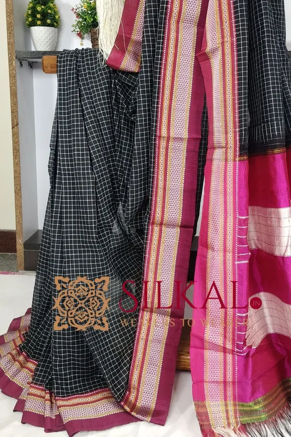 Ilkal_Cotton_Silk_Chikki_Paras_Handloom_Saree_Saree_Code-_SKL3231