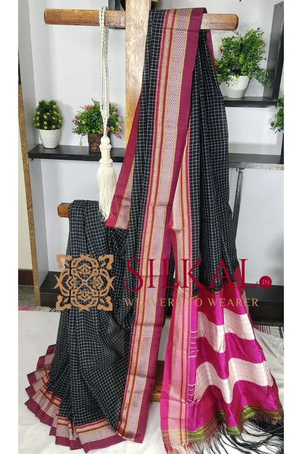 Ilkal_Cotton_Silk_Chikki_Paras_Handloom_Saree_Saree_Code-_SKL3231