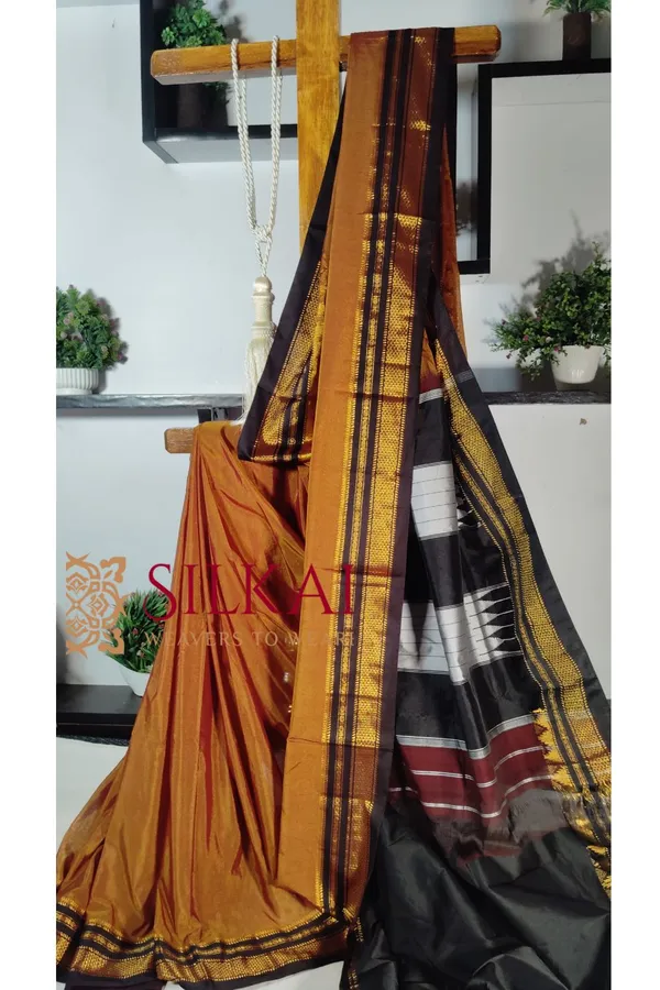 Ilkal_Cotton_Silk_Plain_Saree_Saree_Code-_SKL1875